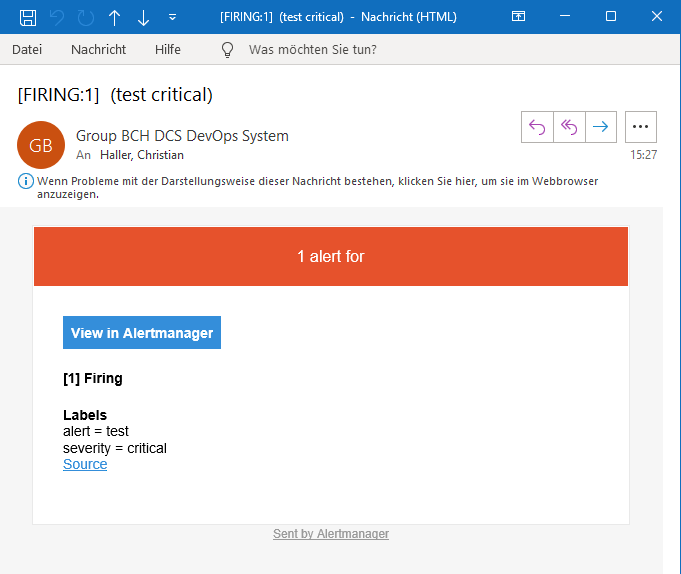Alerting Mail